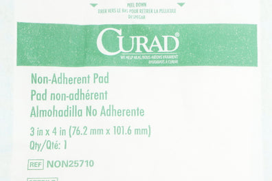 Medline NON25710 Curad Non-Adherent Pad 3 inch x 4 inch
